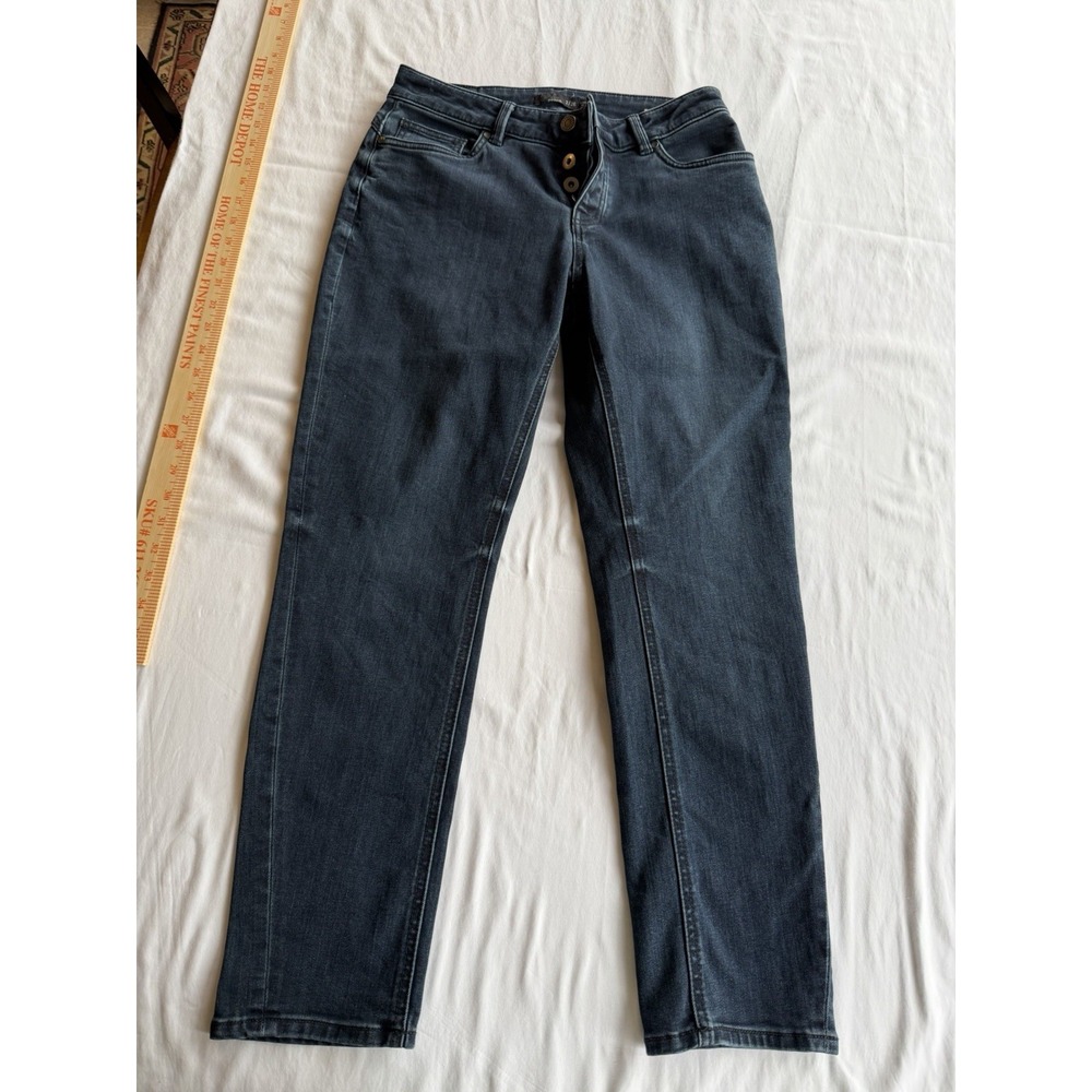 PRANA Jeans Deep Blue Boyfriend Jeans‎ Button Fly Women's Sz 2/26 Organic Cotton